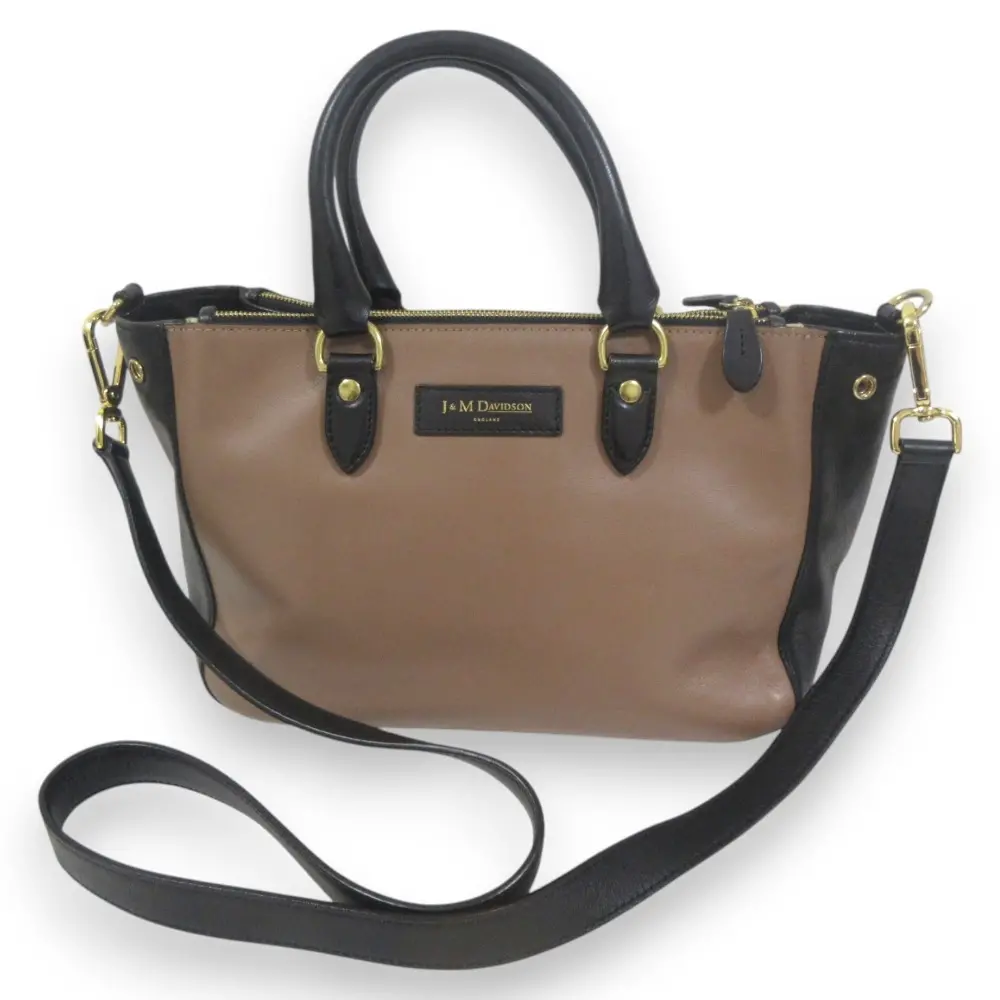 J&M DAVIDSON ジェイ＆エムデヴィッドソン ミニイングリッド レザー 2Way ハンドバッグ ショルダーバッグ ベージュの買取実績【2024年11月買取】