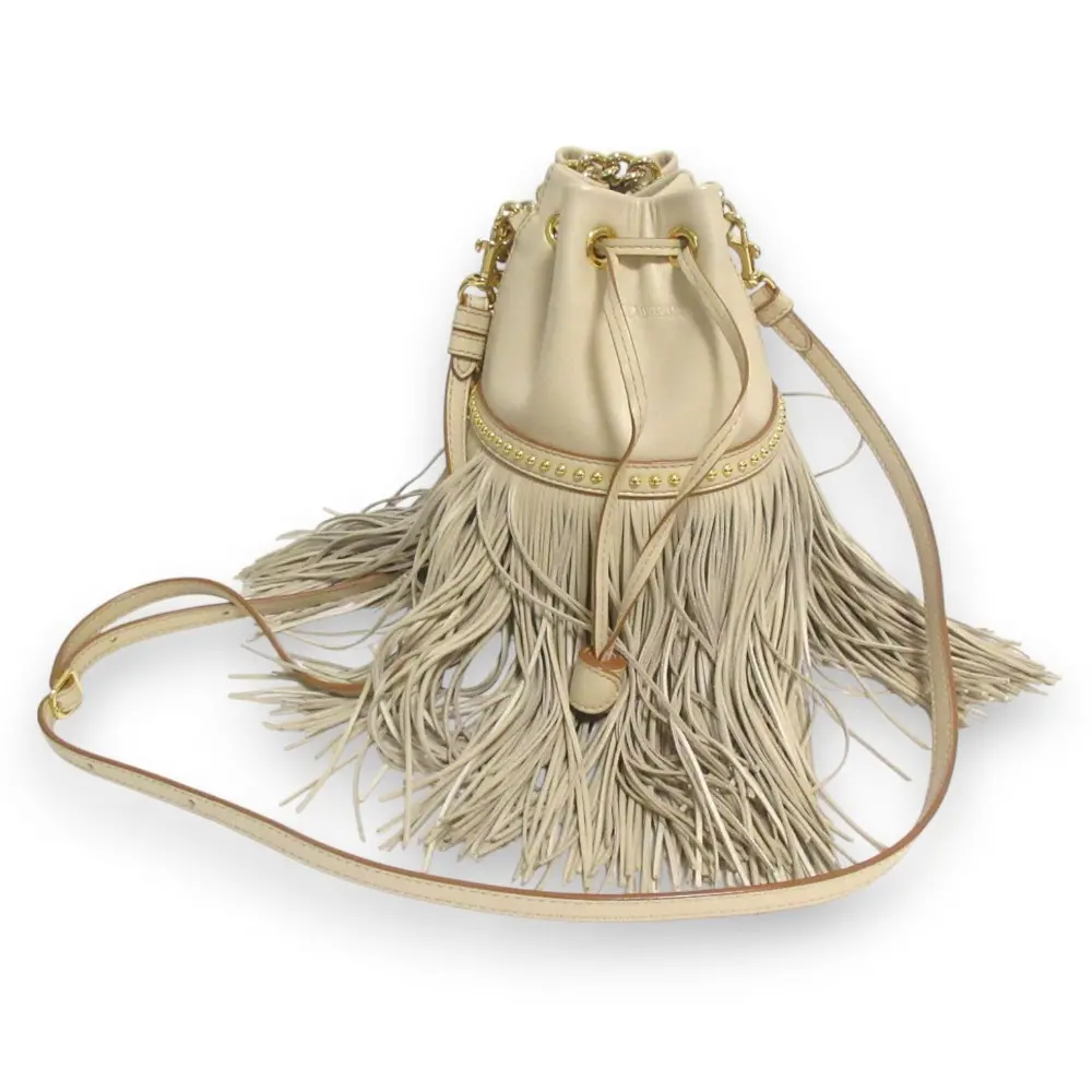 J&M DAVIDSON ジェイアンドエムデヴィッドソン フリンジ カーニバル スタッズ レザー 2way ミニショルダー チェーンハンドバッグ