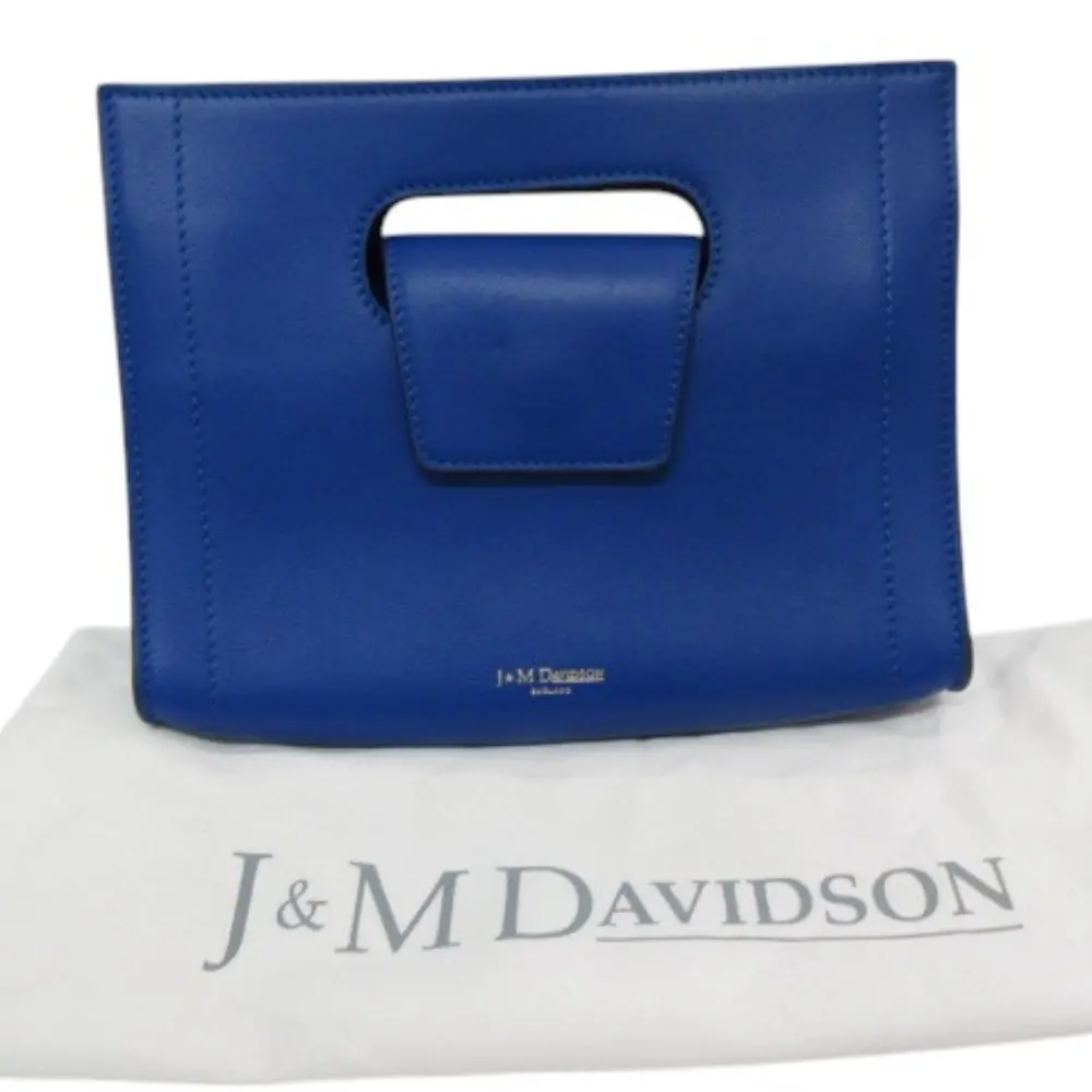 J&M DAVIDSON ジェイアンドエムデヴィッドソン COURA レザー 2WAY ショルダーバッグ クラッチバッグ ブルー