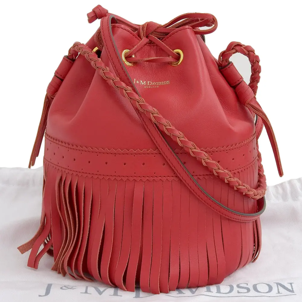 J&M DAVIDSON ジェイアンドエムデヴィッドソン カーニバル レザー ショルダーバッグ レッド