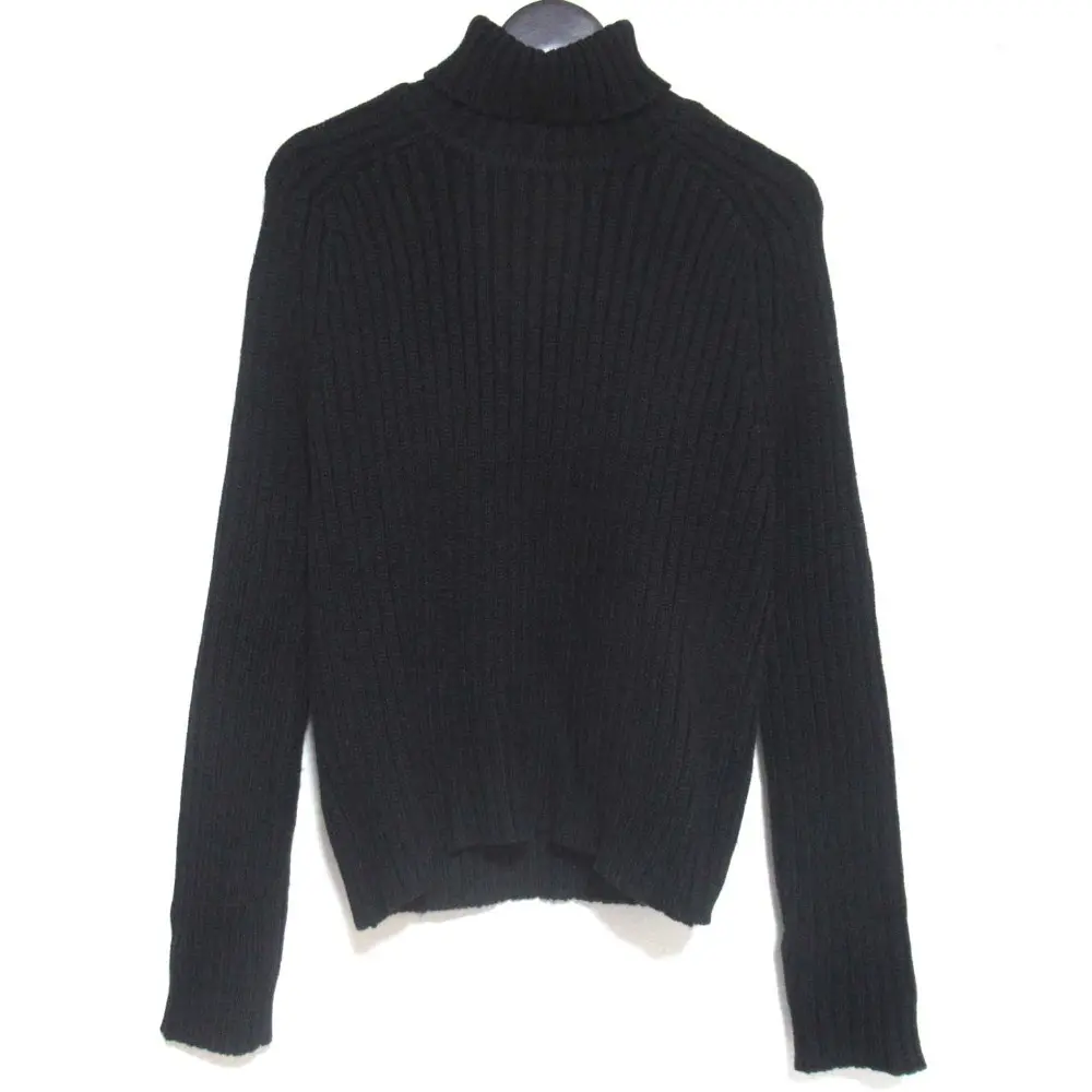 クリーニング済 Jean Paul GAULTIER ジャンポールゴルチエ タートルネック 長袖 リブニット セーター 40サイズ ブラック