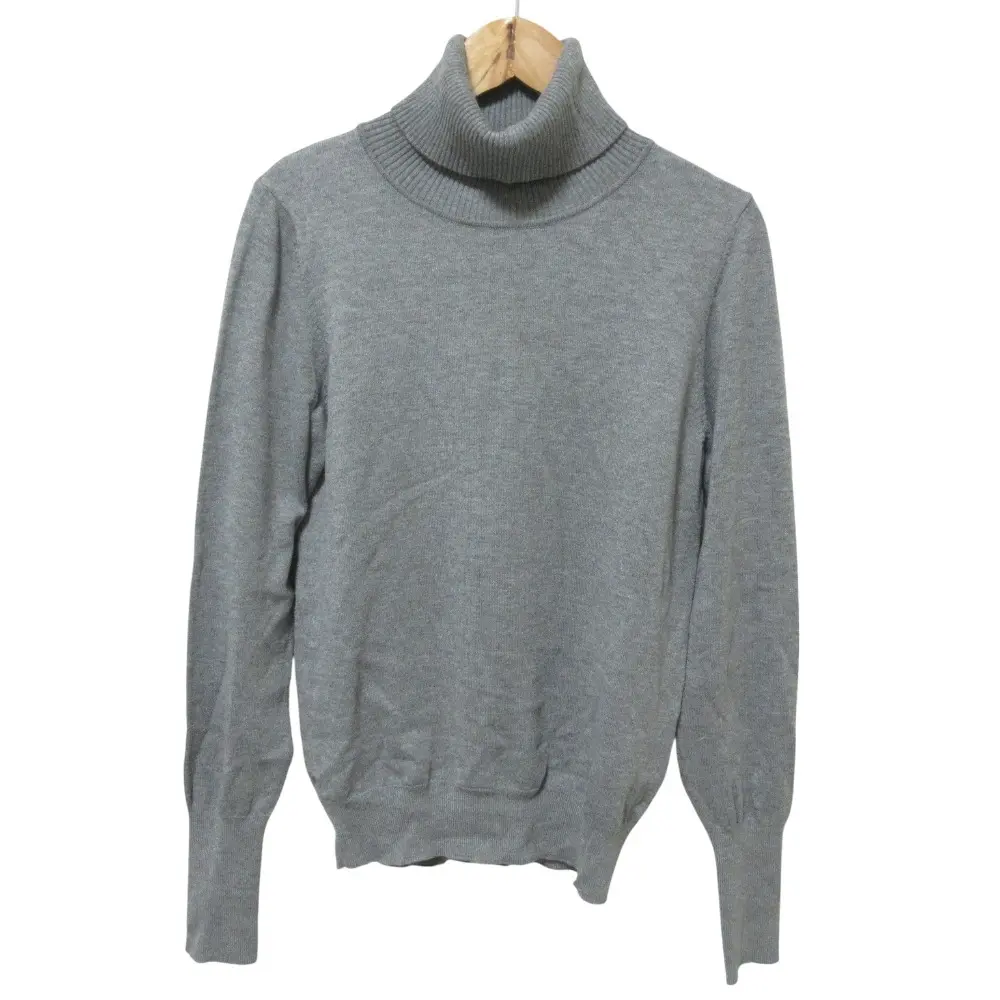 24AW JENNE ジェンヌ カシミヤ混ソフトタッチタートルネック ニット セーター M グレー