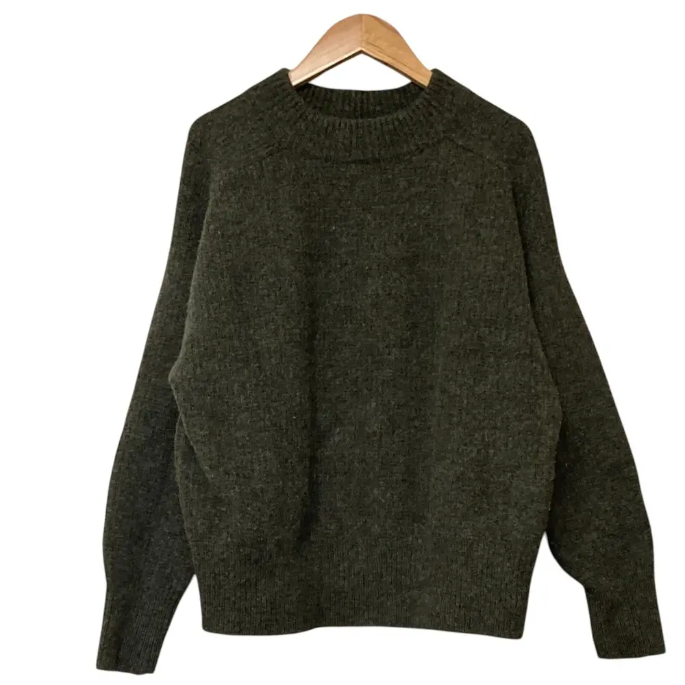 JIL SANDER NAVY ジルサンダーネイビー クルーネック ウール ニットセーター S カーキ