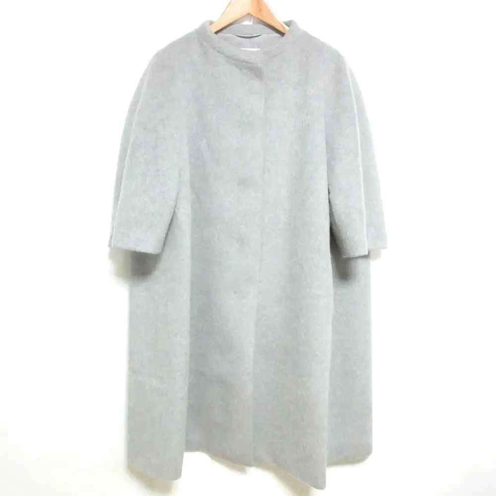 12AW JIL SANDER ジルサンダー ラフシモンズ期 ウール×アンゴラ ロング丈 シャギーコート 34 グレー