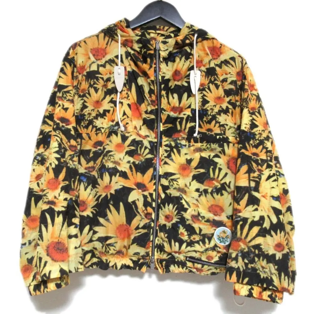 23SS JIL SANDER+ ジルサンダープラス ひまわり柄 ナイロン シルクブレンド パッカブル フーディー ジャケット 32 イエロー系の買取実績【2024年10月買取】