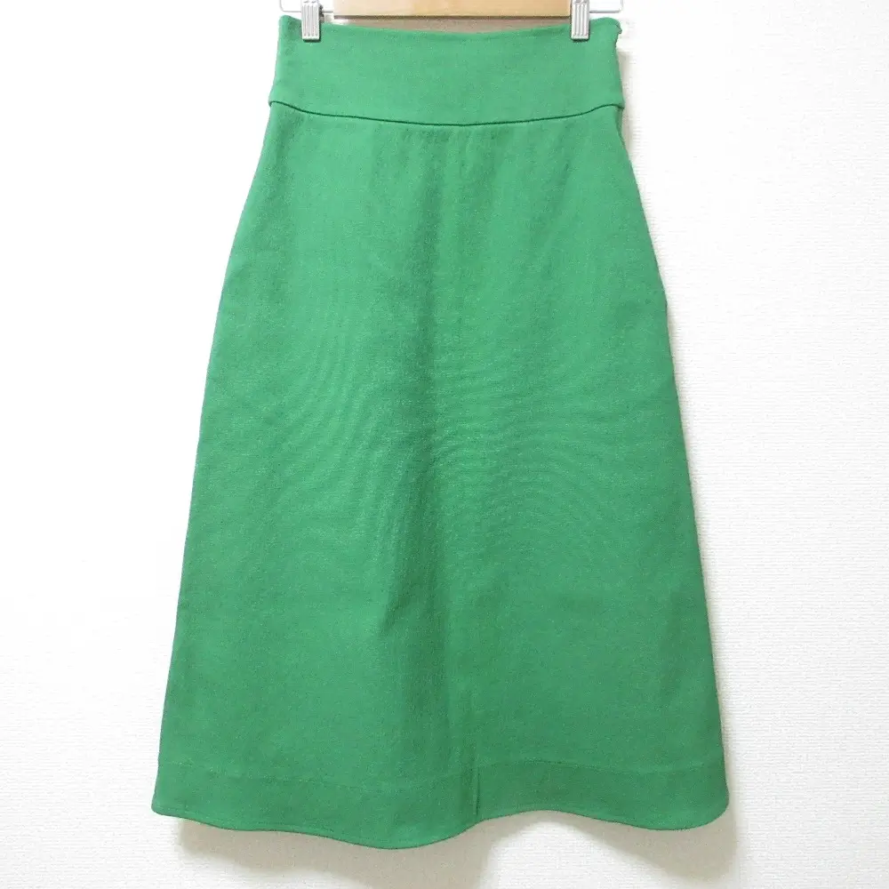22SS JIL SANDER ジルサンダー ミモレ丈 ロング台形スカート 小さいサイズ 34 グリーン