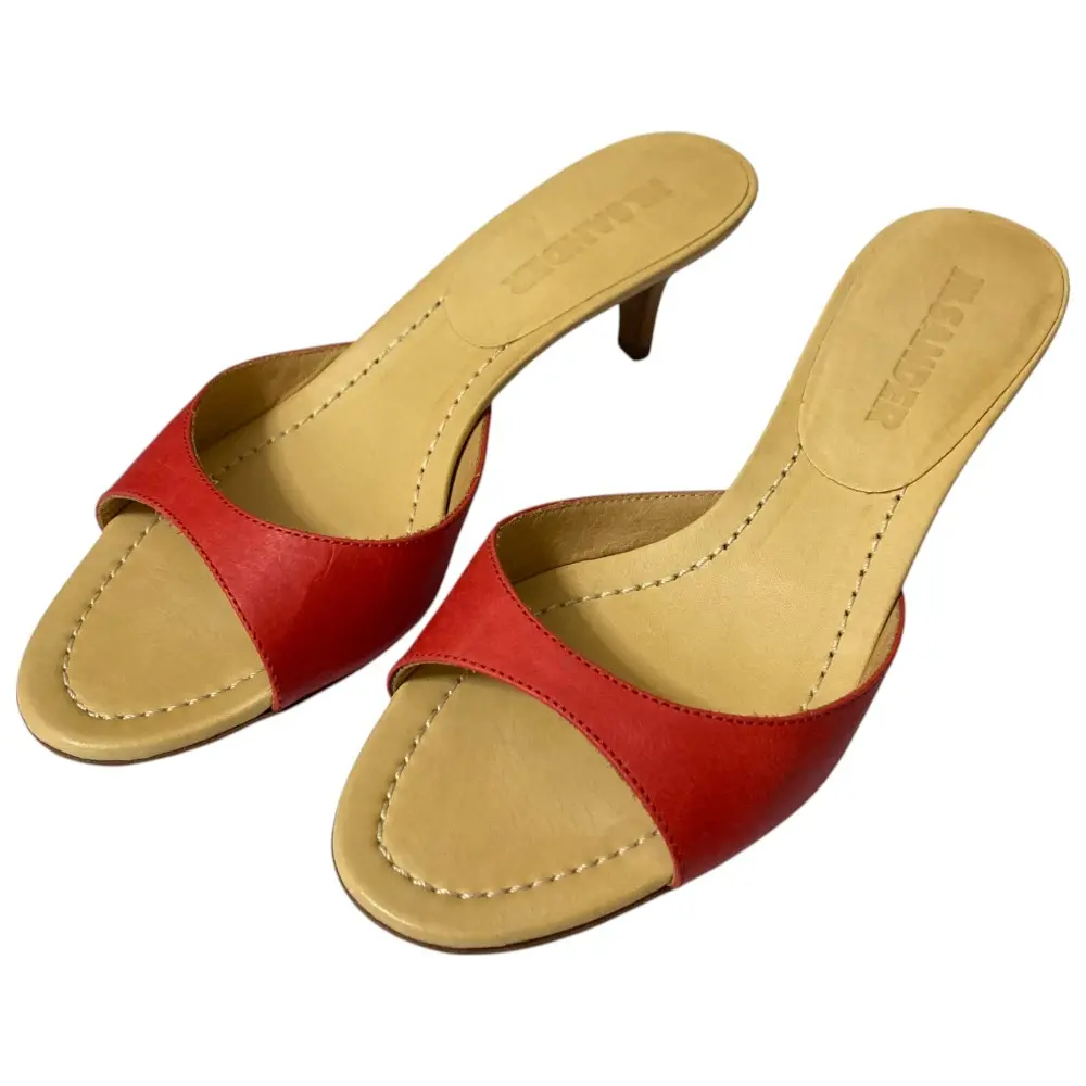JIL SANDER ジルサンダー レザー サンダル 35.5サイズ 22.5cm相当 レッド
