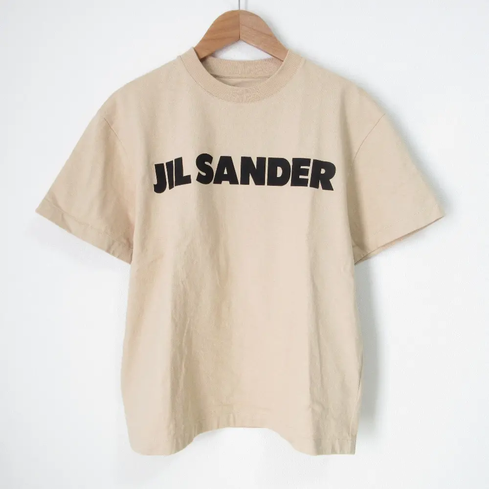 24SS JIL SANDER ジルサンダー ロゴプリント 半袖 Tシャツ カットソー J02GC0001 XS ベージュ
