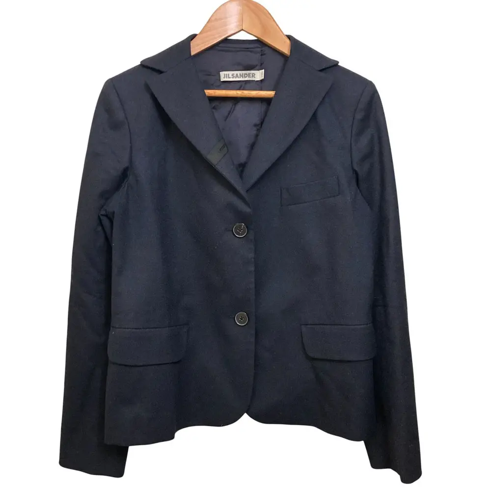 JIL SANDER ジルサンダー テーラードジャケット スカート スーツセットアップ サイズ36 38 ネイビーの買取実績【2025年10月買取】