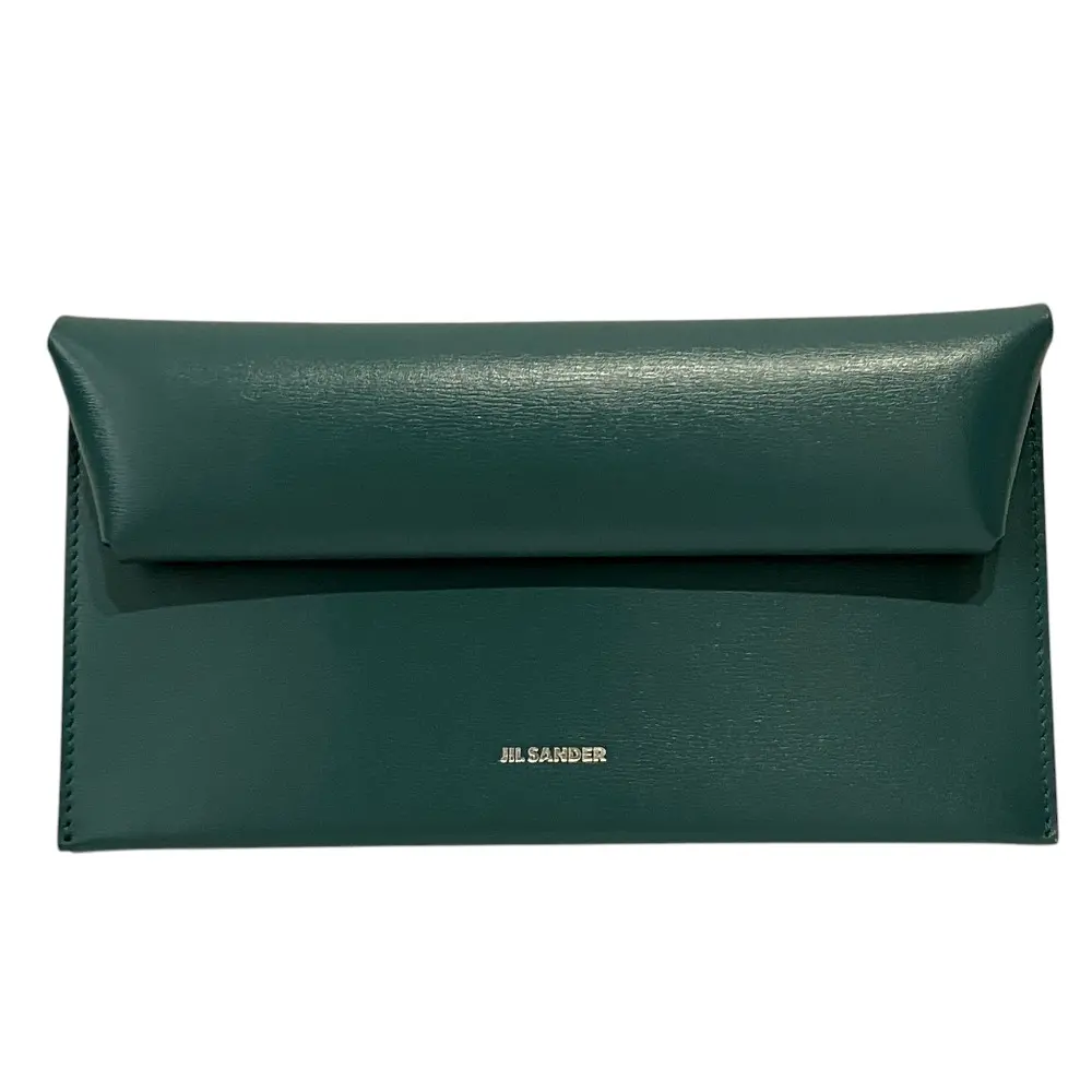 JIL SANDER ジルサンダー レザー ロングウォレット グリーン