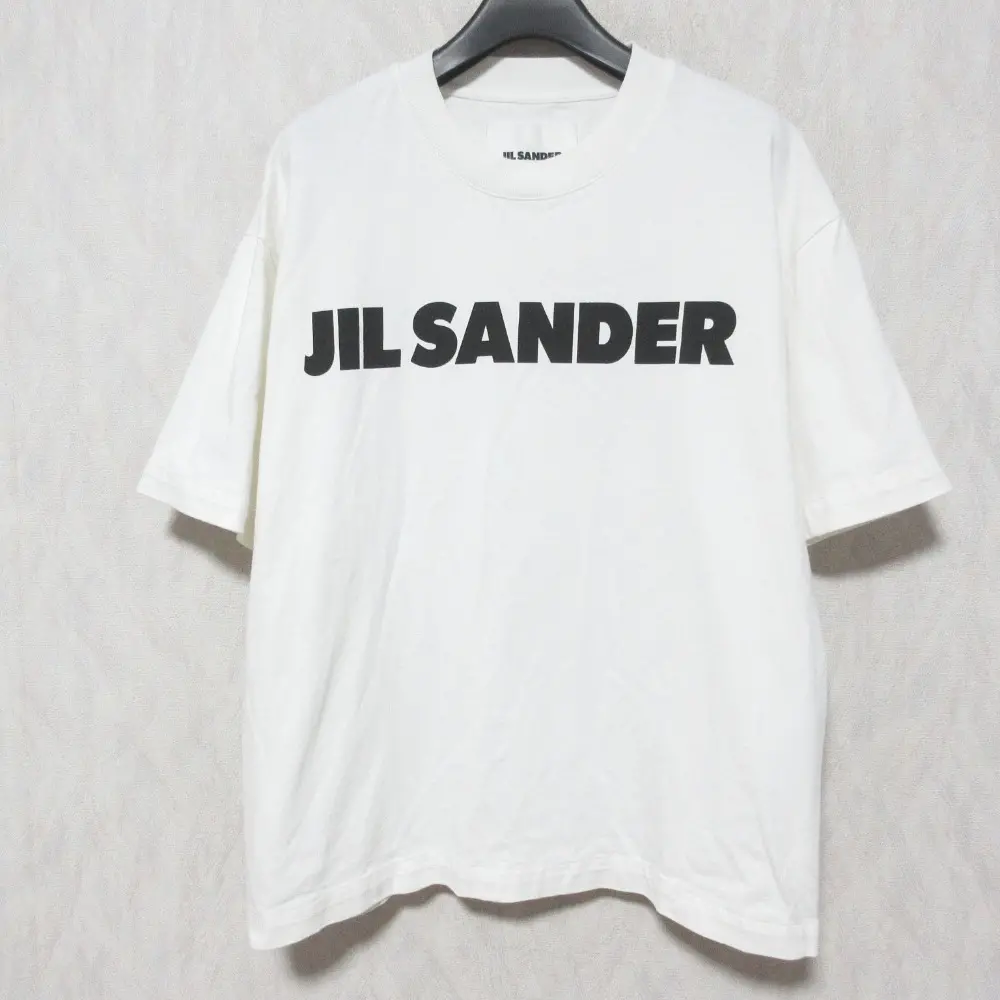 JIL SANDER ジルサンダー ロゴプリント オーバーサイズ Tシャツ カットソー JSPS707050 サイズS ホワイト