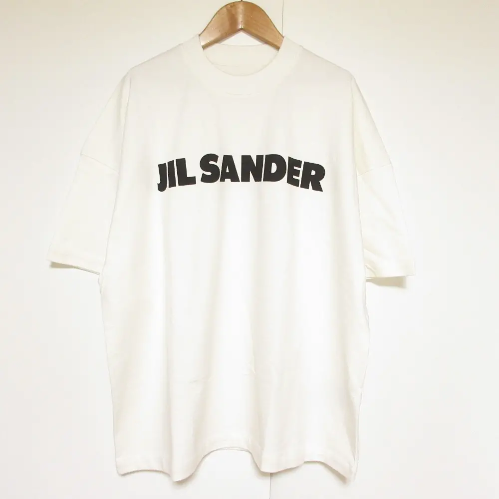 23SS JIL SANDER ジルサンダー プリントロゴ コットンジャージー 半袖 Tシャツ Sサイズ ホワイト