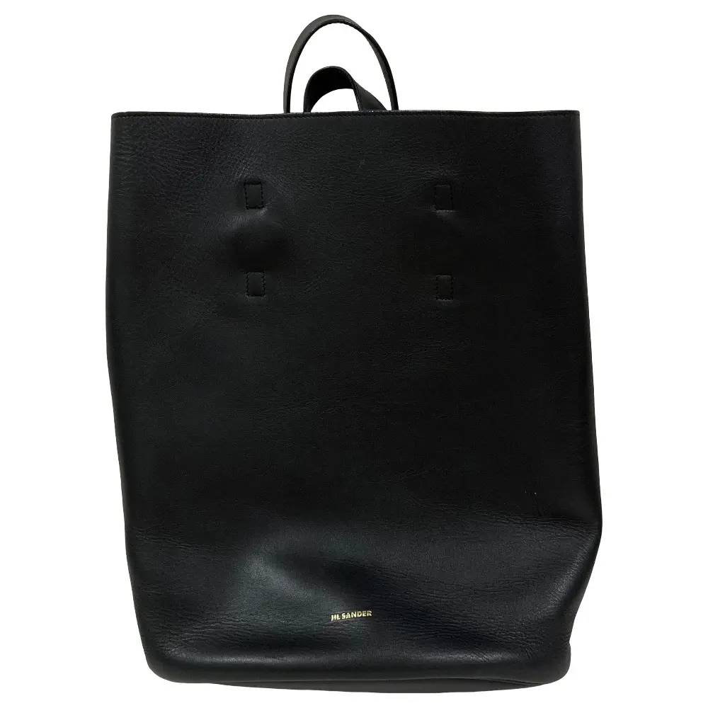 JIL SANDER ジルサンダー レザートートバッグ ブラック