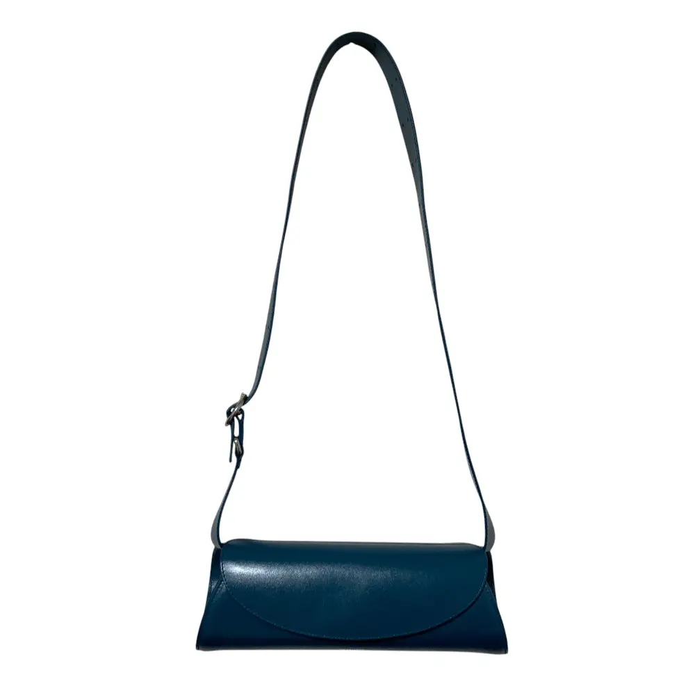 JIL SANDER ジルサンダー カノーロ スモール レザー ショルダーバッグ J07WD0023 シーブルー