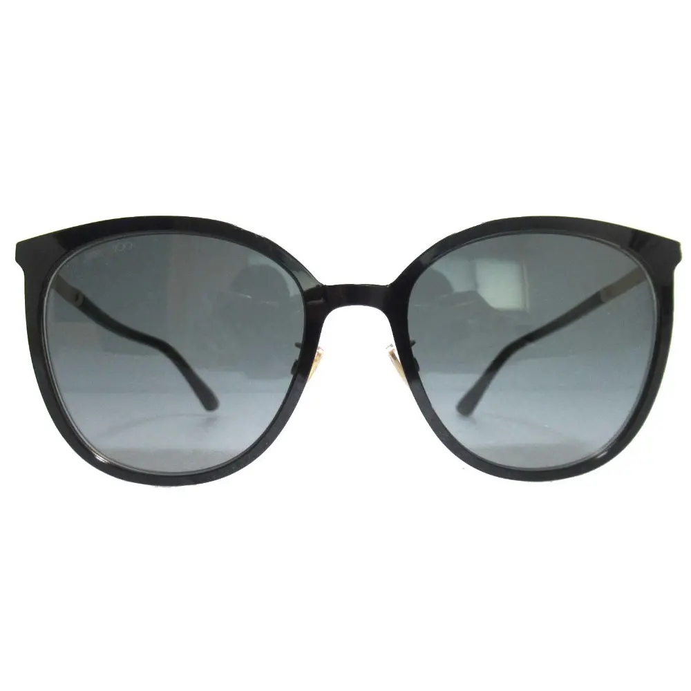 JIMMY CHOO ジミーチュウ ORIA/G/S 度なし セルフレーム フルリム サングラス 56□20-140 ブラック ゴールドカラーフレーム