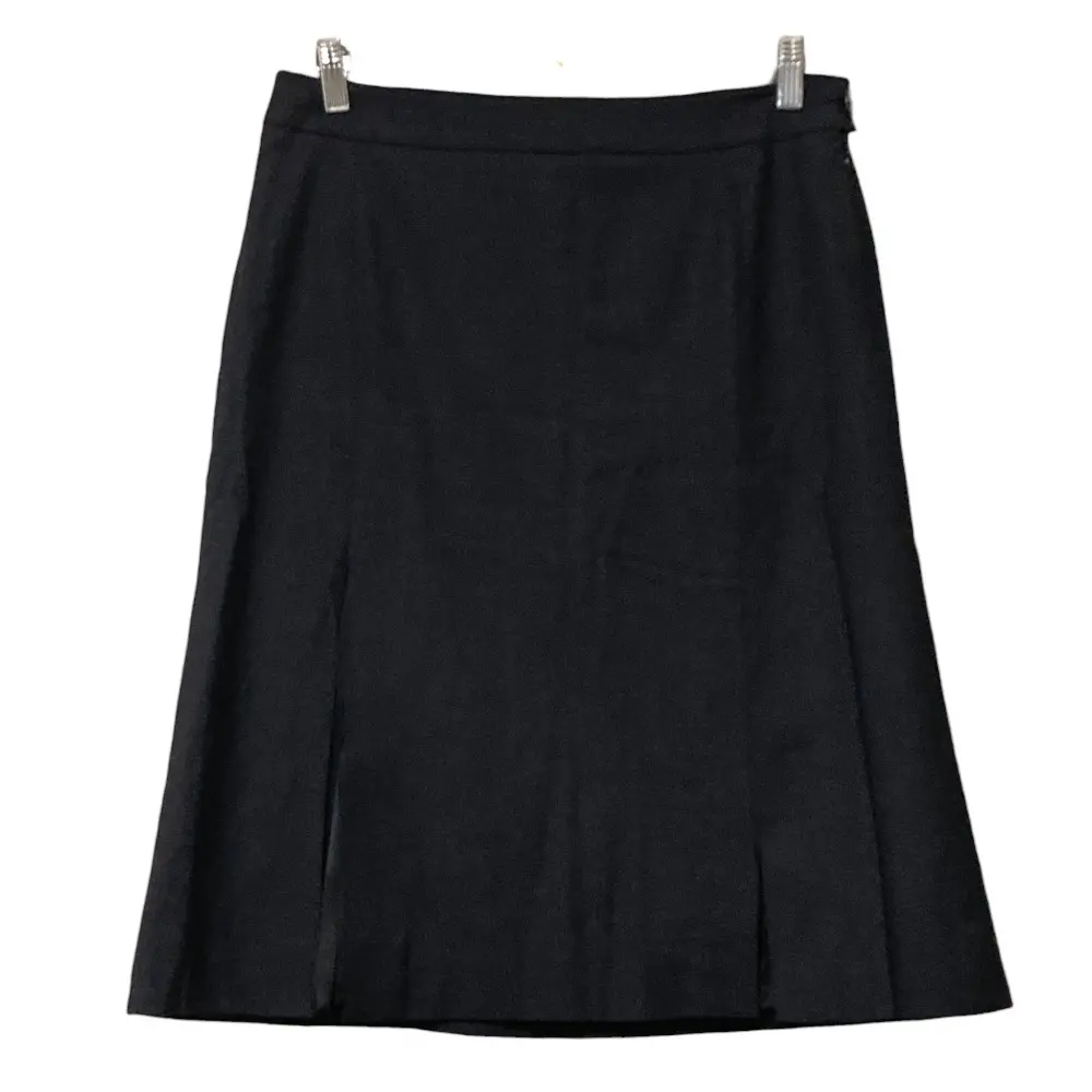 John Galliano ジョンガリアーノ ひざ丈 ボックスプリーツ スカート サイズ42 ブラック
