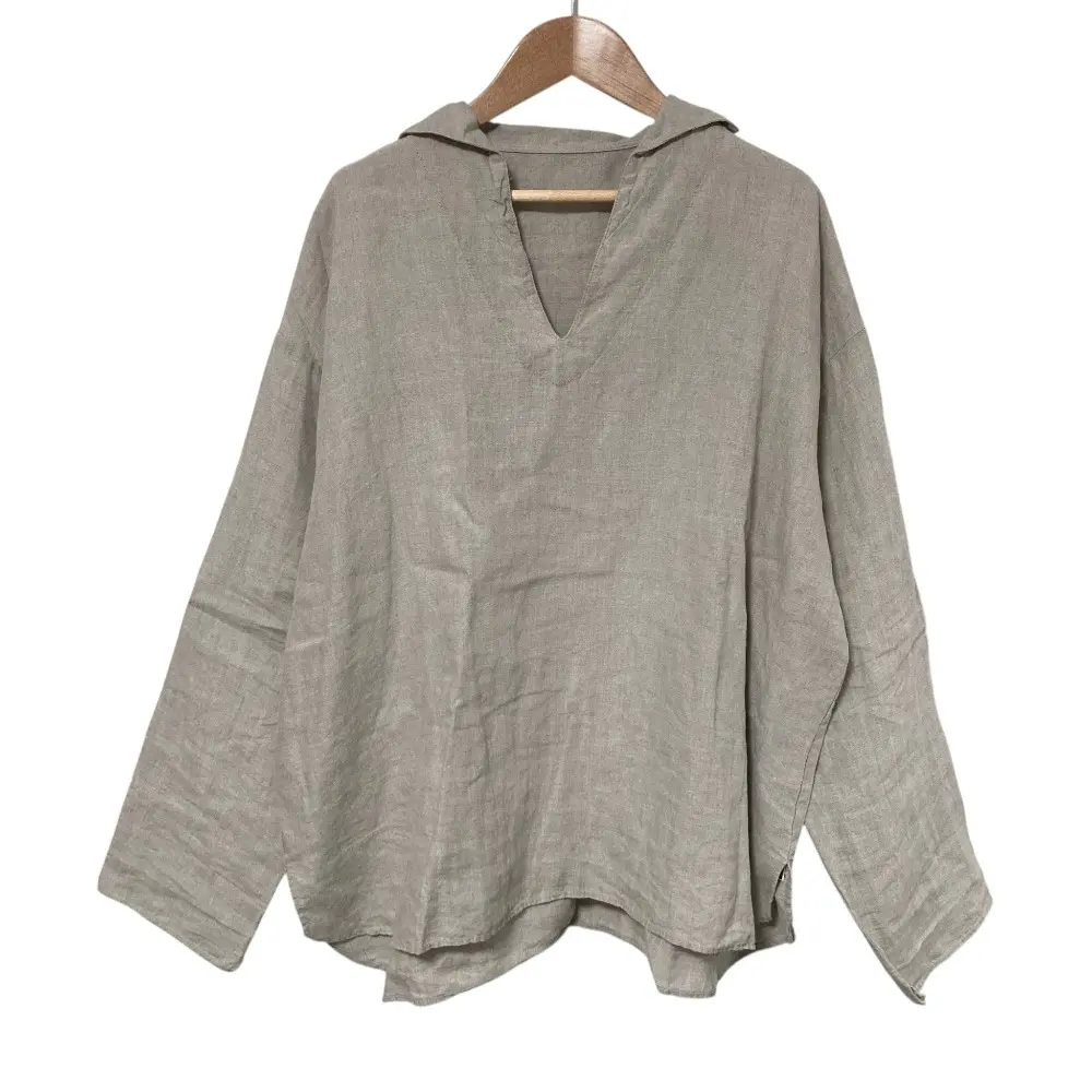 25SS journal standard luxe ジャーナルスタンダードラックス ソフトリネンセーラーシャツ サイズF ベージュ