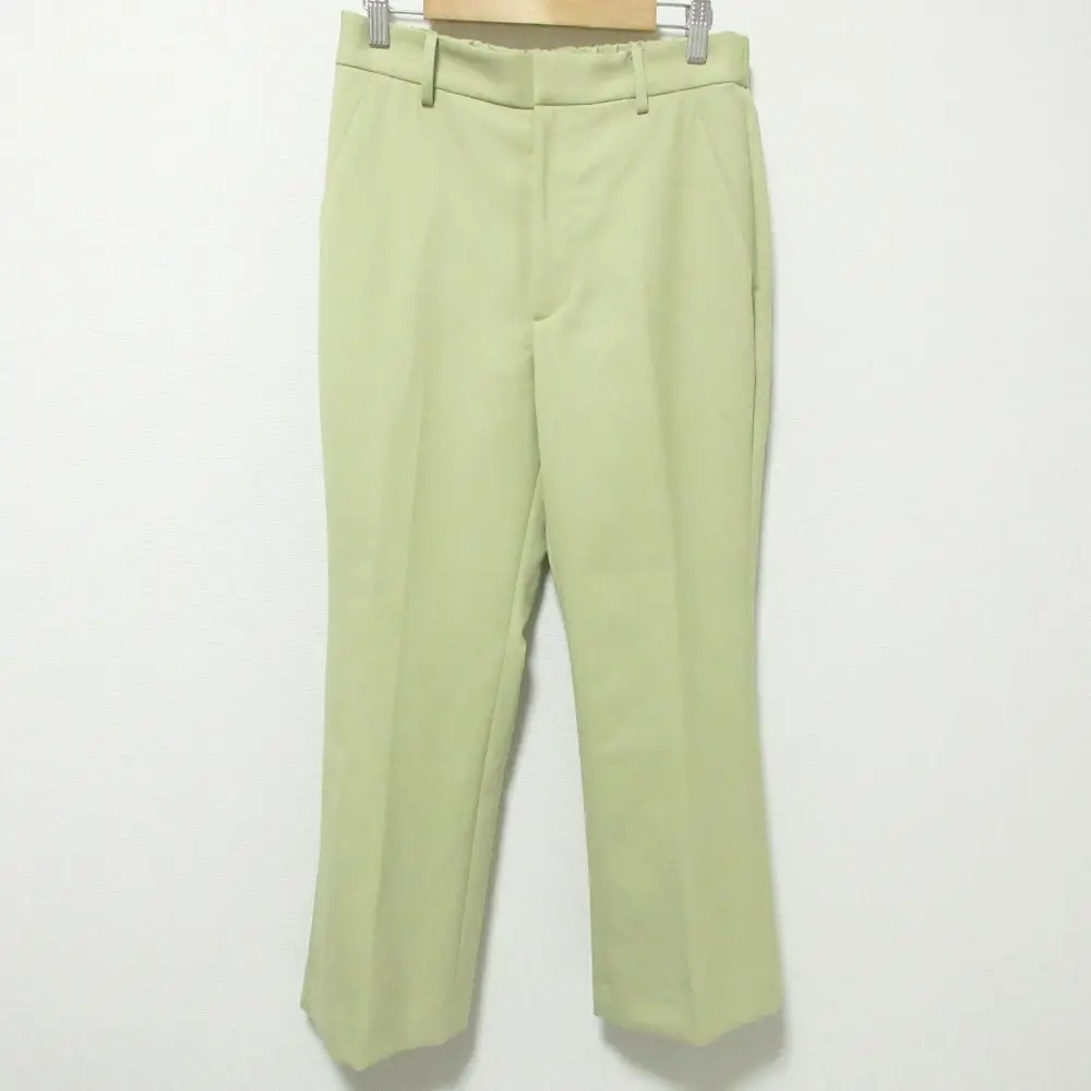 23AW JOURNAL STANDARD ジャーナルスタンダード ウールミックスダブルクロスフレアーパンツ スラックス 38 マスタード
