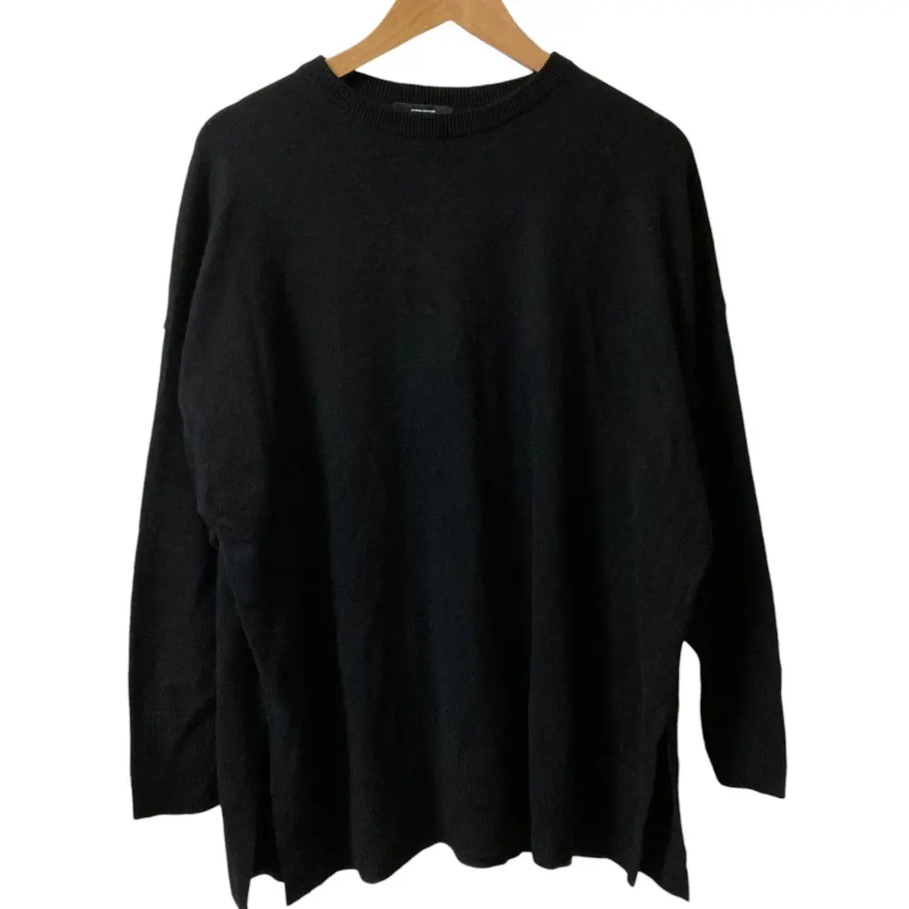 22AW JOURNAL STANDARD ジャーナルスタンダード アンゴラブレンド クルーネック ワイドニット セーター ブラック