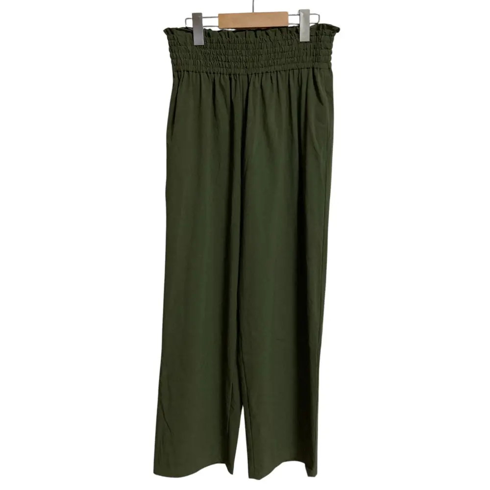 23SS JOURNAL STANDARD ジャーナルスタンダード ナイロンストレッチワイドパンツ サイズ36 カーキ