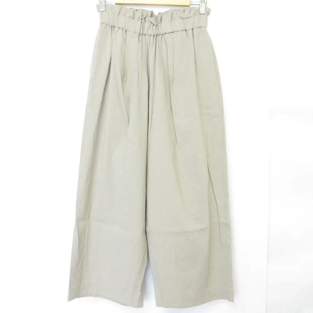 25SS JOURNAL STANDARD ジャーナルスタンダード ウォッシャブルコットンリネンVIS ワイドパンツ スラックス 36 グレー