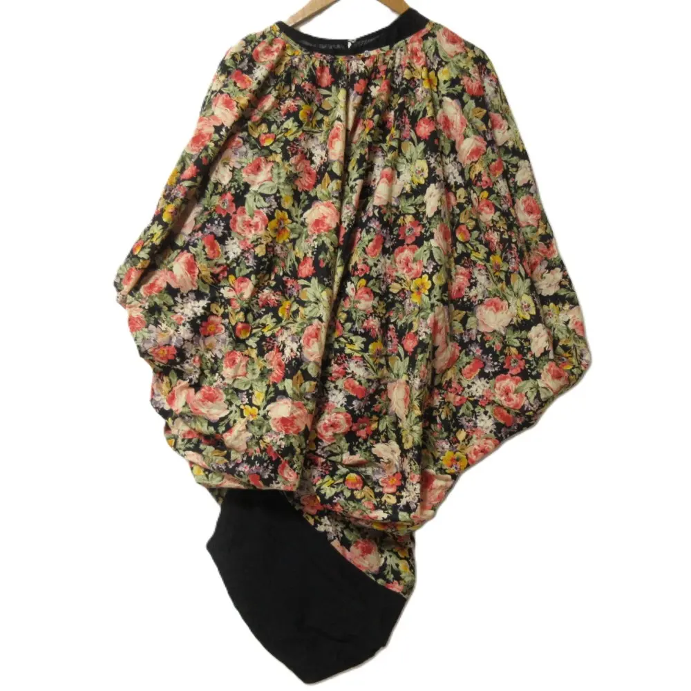 AD2007 JUNYA WATANABE ジュンヤワタナベ コムデギャルソン フローラルプリント 変形 ドレープ ワンピース SS マルチカラー