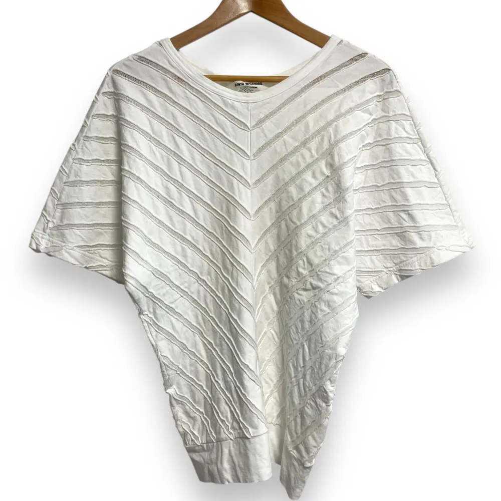 JUNYA WATANABE COMME des GARCONS ジュンヤワタナベ コムデギャルソン 半袖 クルーネック 異素材切替 Tシャツ カットソー ホワイト