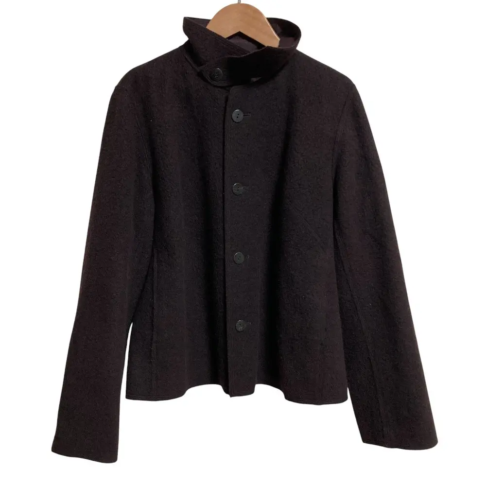 JURGEN LEHL ヨーガンレール アンゴラウール ショートコート ジャケット Lサイズ パープル