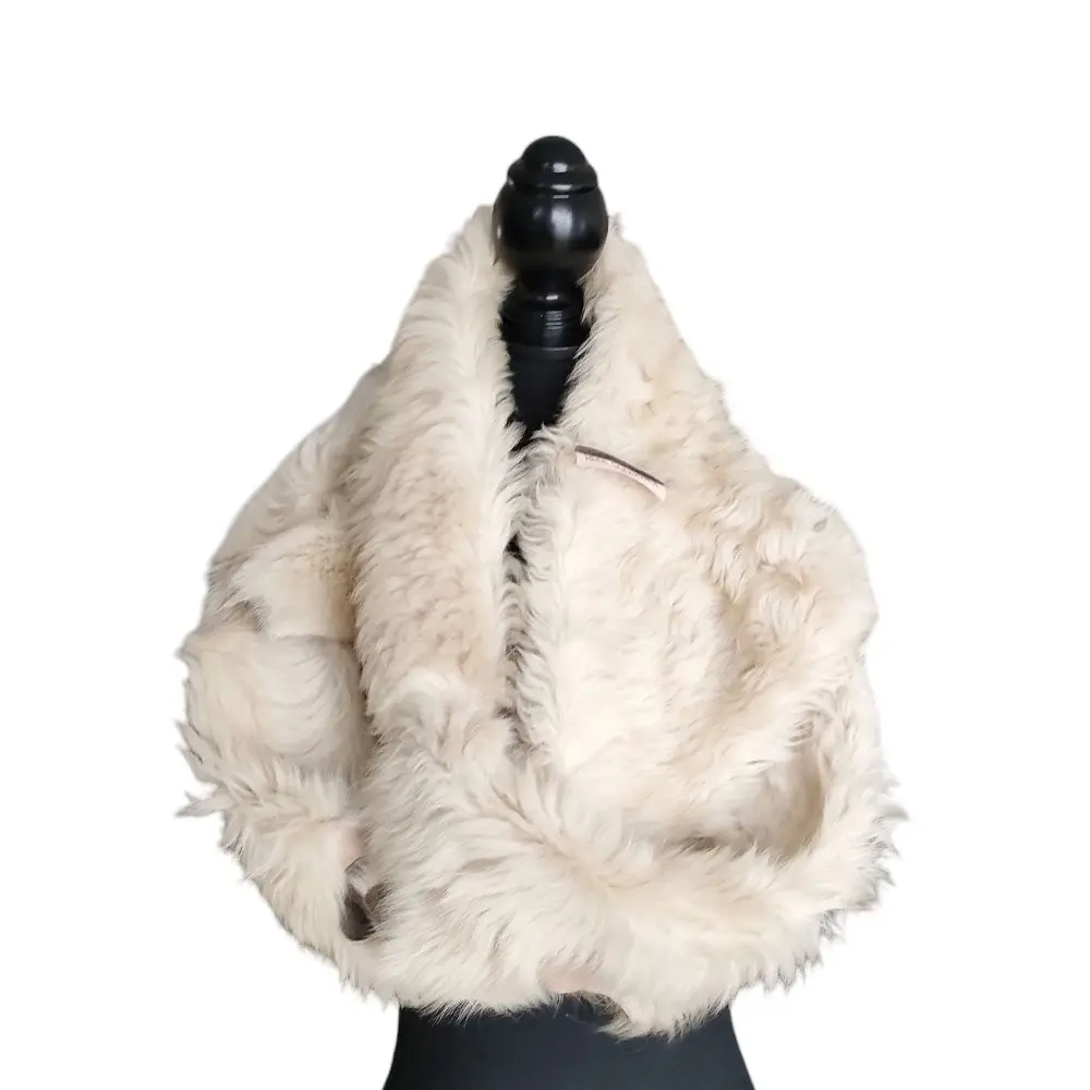 KARL DONOGHUE カールドノヒュー ムートン マフラー ロングスヌード 毛皮 ベージュ