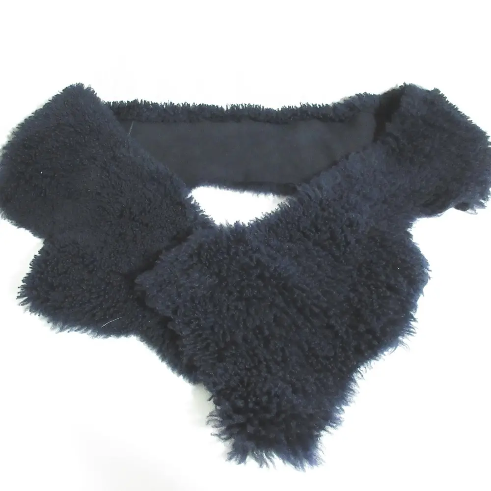 KARL DONOGHUE カールドノヒュー カットオフ ムートン マフラー ダークネイビー