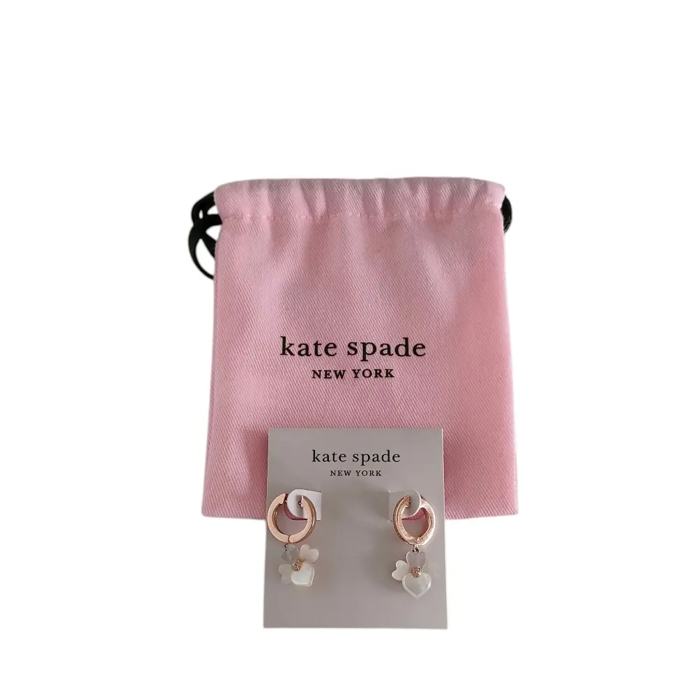 kate spade new york ケイトスペード プレシャス パンジー パヴェ ドロップ ハギー ピアス WBRUH912 クリーム ローズゴールドの買取実績【2025年4月買取】
