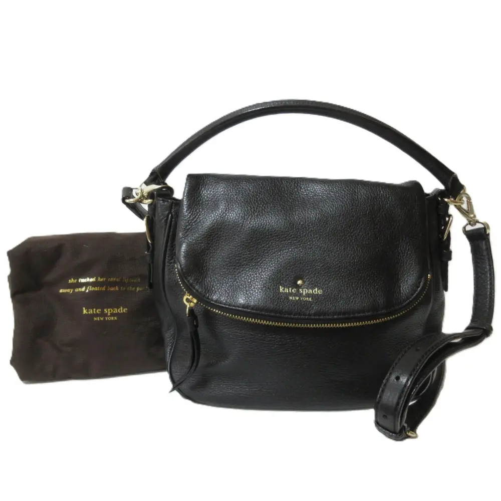 kate spade new york ケイトスペード レザー 2way ショルダーバッグ ハンドバッグ PXRU5153 ブラック