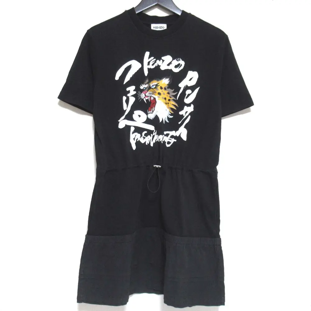 KENZO ケンゾー Kansai Yamamoto コラボ タイガープリント 半袖 Tシャツ ドッキング ワンピース FB52RO7784SK Sサイズ ブラックの買取実績【2024年10月買取】