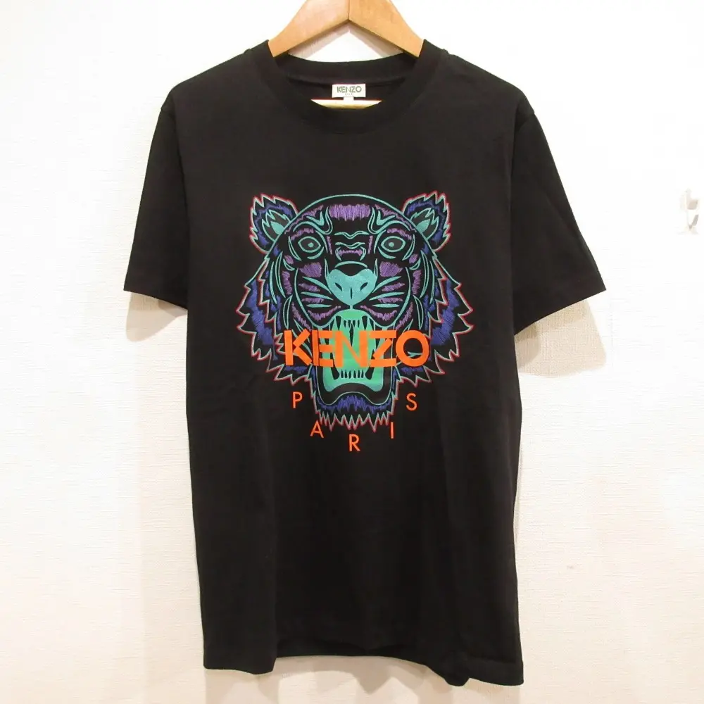 KENZO ケンゾー タイガープリント クルーネック 半袖 Tシャツ カットソー S ブラック