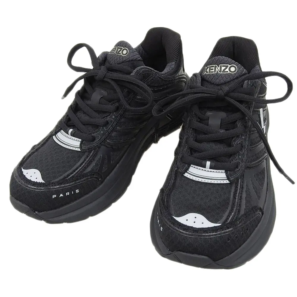 KENZO ケンゾー KENZO-PACE レースアップ ローカット スニーカー 38 24cm ブラック