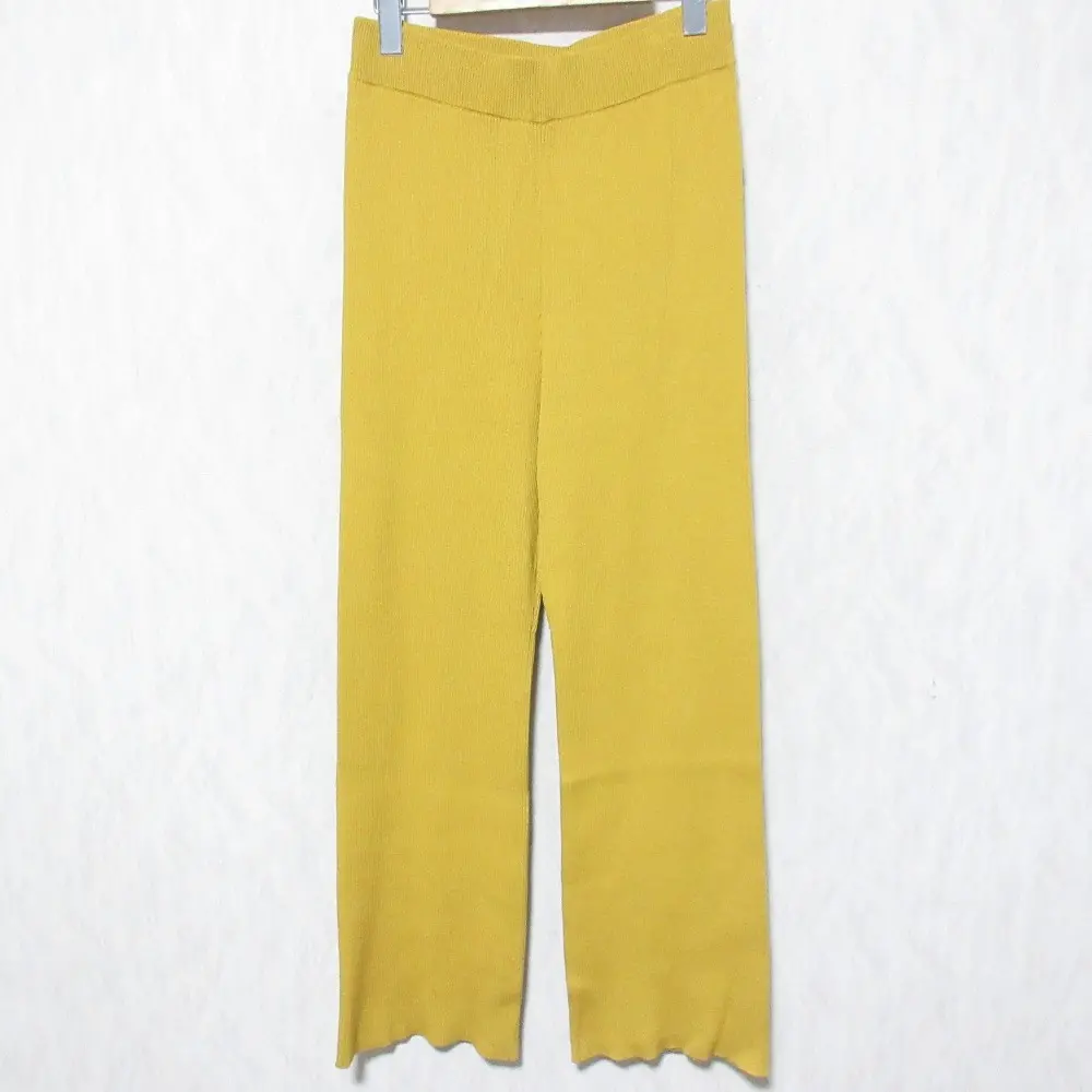 22SS L'Appartement アパルトモン ドゥーズィエムクラス リブニットパンツ 22030560203610 36 マスタード