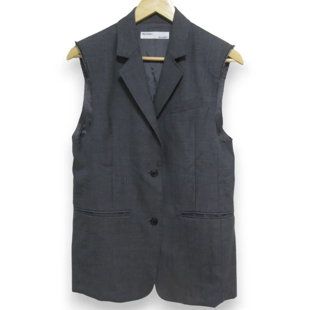 23SS L'Appartement アパルトモン Masculine Vest ウール100％ マスキュリンベスト ジレ グレー