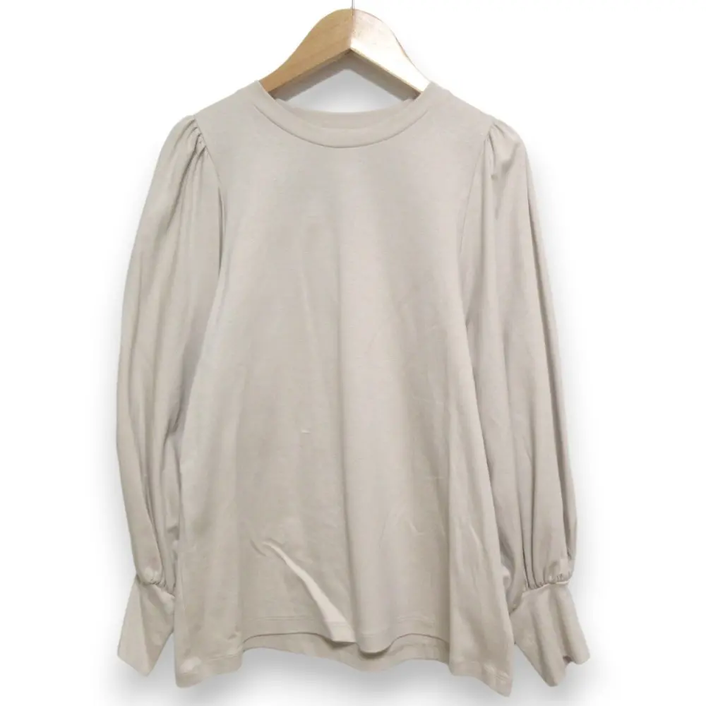 21AW Lisiere L'Appartement リジェールアパルトモン Gather L/S Tee ギャザースリーブ 長袖 プルオーバー カットソー ベージュ