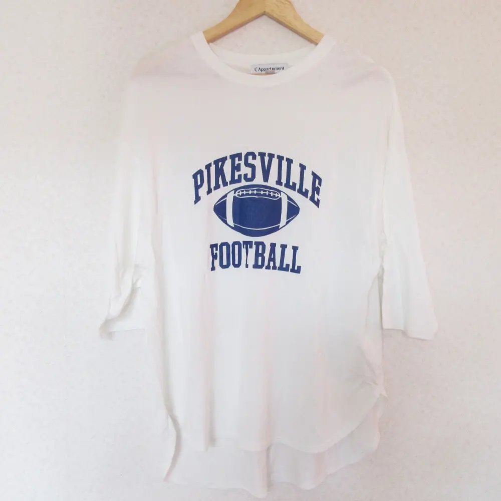 L'Appartement×Americana アパルトモン×アメリカーナ 別注 Football T-sh 七分袖 フットボールTシャツ カットソー ホワイト