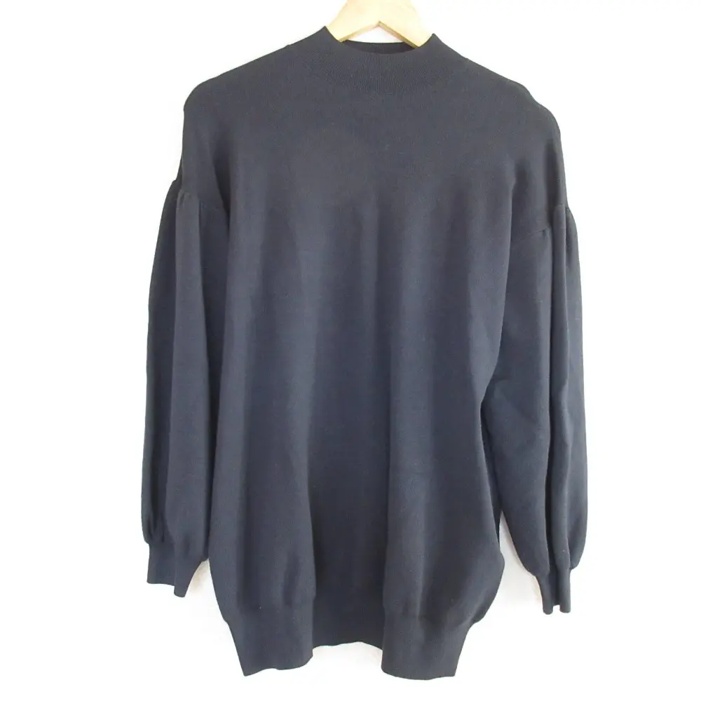 21AW L'Appartement アパルトモン ドゥーズィエムクラス Sleeve Volume Knit 長袖 ハイネック ニット プルオーバー ネイビーの買取実績【2025年1月買取】
