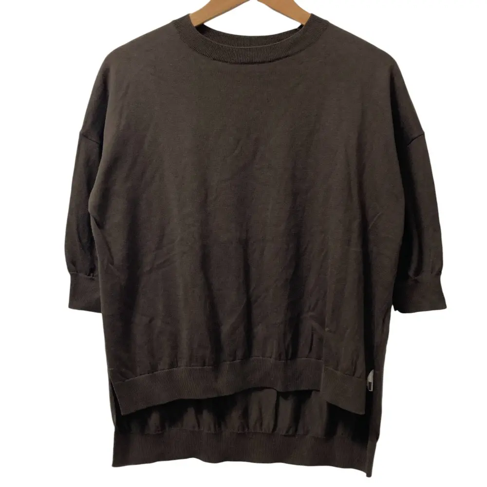 25SS L’Appartement アパルトモン HALF SLEEVE P/O 五分袖 ニットセーター プルオーバー ダークブラウン
