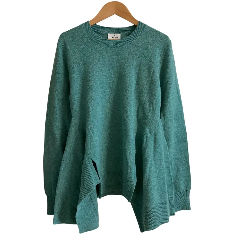 LANVIN en Bleu ランバンオンブルー アシンメヘムニット クルーネック プルオーバー セーター サイズ38 グリーン