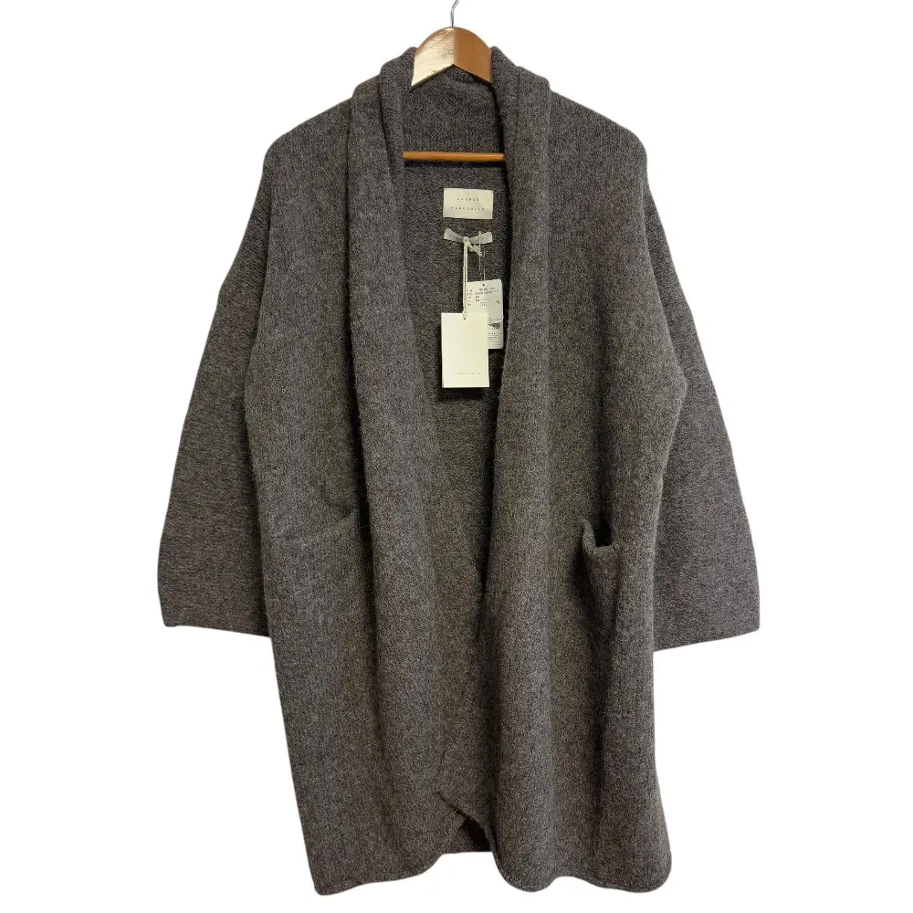 Lauren Manoogian ローレンマヌージアン 長袖 アルパカブレンド オープンフロント ロングカーディガン ガウンコート 0/S グレー
