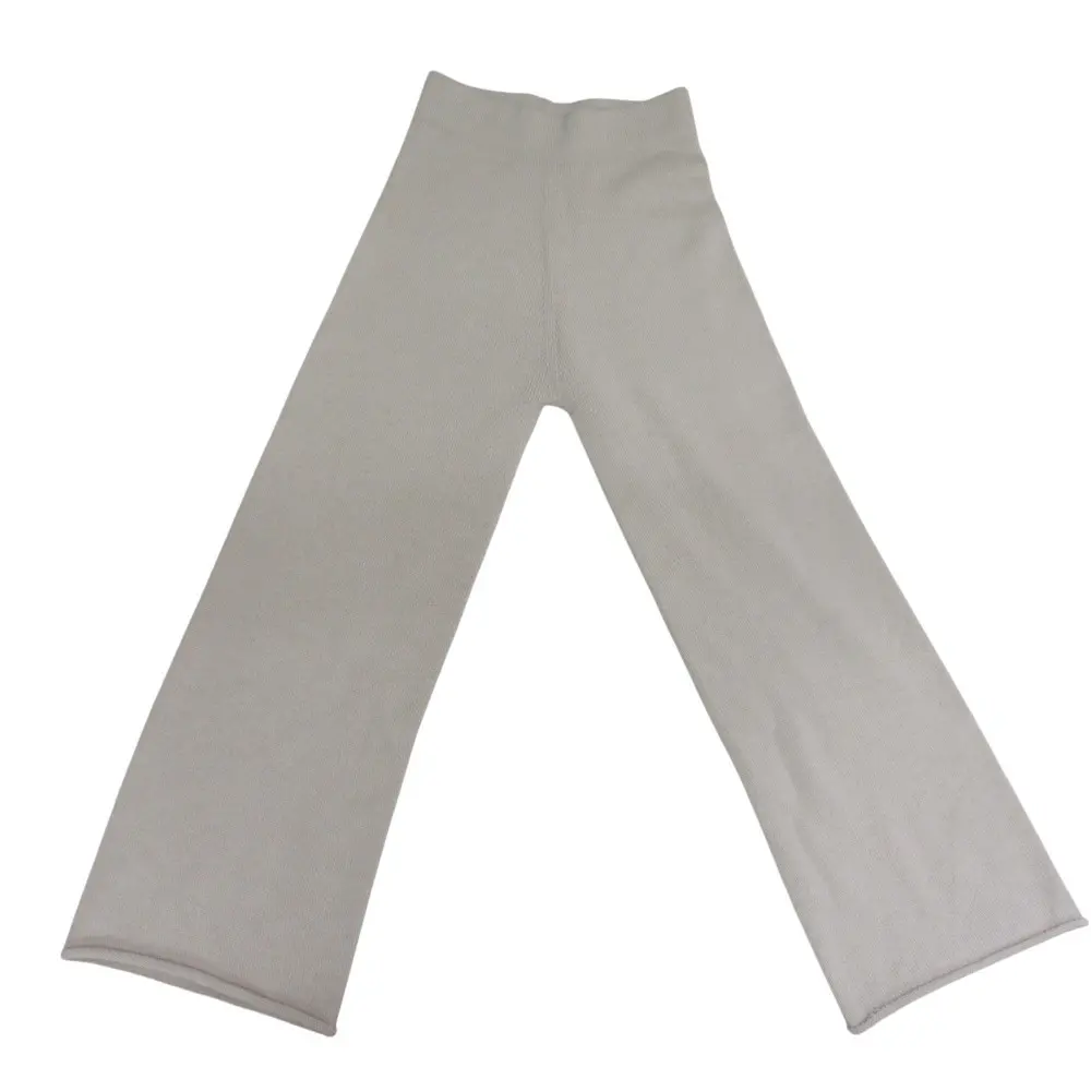 LAUREN MANOOGIAN ローレンマヌーギアン アルパカウール イージー ワイドニットパンツ 1 ベージュ