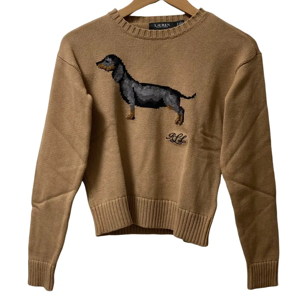 LAUREN RALPH LAUREN ローレンラルフローレン ダックスインターシャニットセーター サイズS 160/84A ベージュ