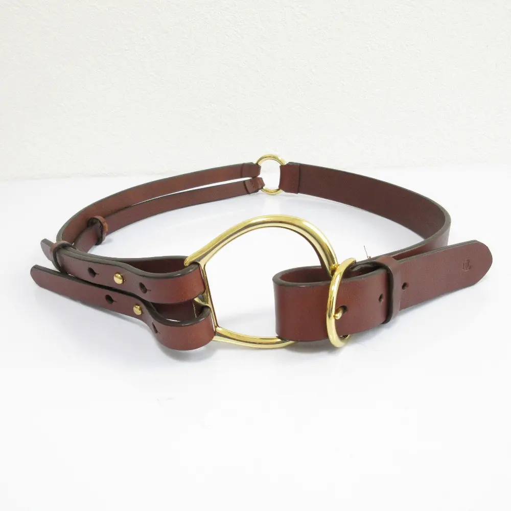LAUREN RALPH LAUREN ローレンラルフローレン レザーベルト サイズM ゴールド金具 ブラウンの買取実績【2025年9月買取】