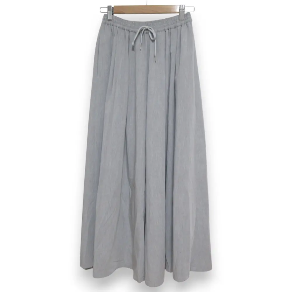 24SS LE PHIL ルフィル ドライギャバワイドパンツ イージーフレアパンツ 534-4130611 サイズ00 グレー