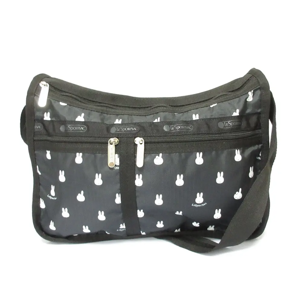 LeSportsac レスポートサック Dick Bruna ミッフィー コラボ デラックスエブリデイバッグ ショルダーバッグ ブラック