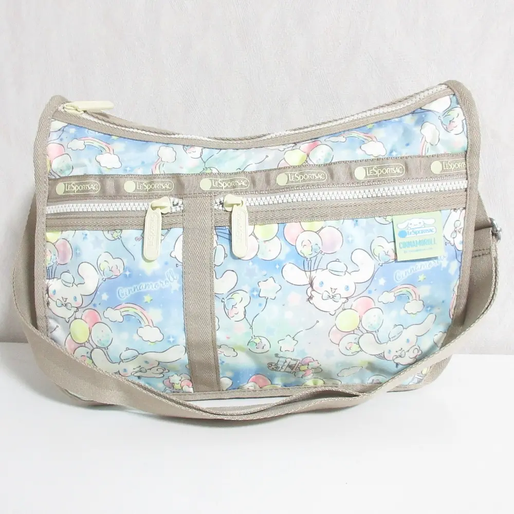 LeSportsac レスポートサック シナモロール ショルダーバッグ ライトブルー ベージュ