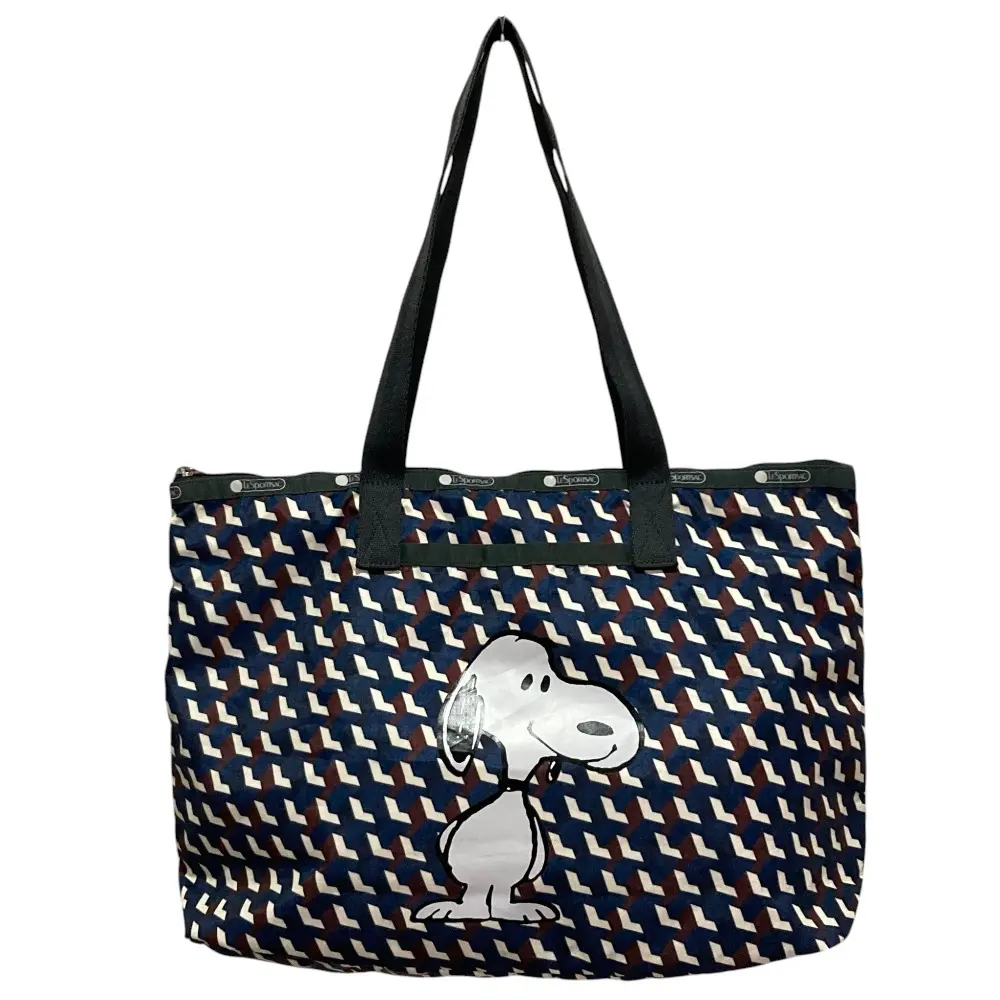 LeSportsac レスポートサック スヌーピー ウッドストック トートバッグ ネイビー